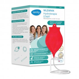 Set enteroclisma Sanity Hydroterapia Start pentru irigare vaginala si intestinala, capacitate 1.2 l, Rosu